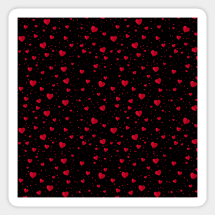 Abstract Red Heart Pattern Sticker